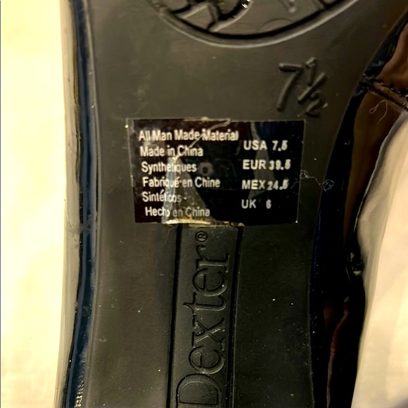 Dexter Women's Black Patent Leather Heels - Picture 2 of 6